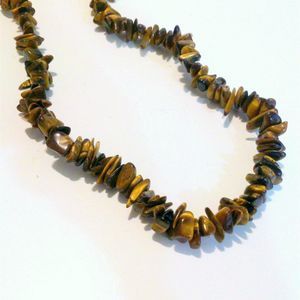 Tiger's Eye Gemstone Chip Bead Necklace